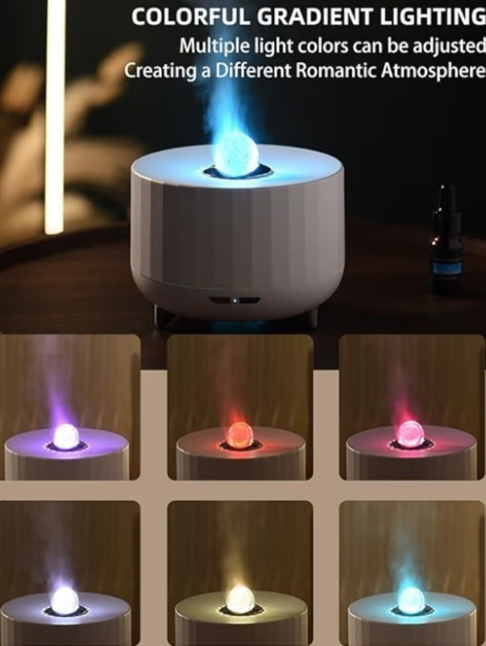 Flame Dragon Ball Humidifier Essential Oil Aroma Diffuser w/7 LED Colors 300ML